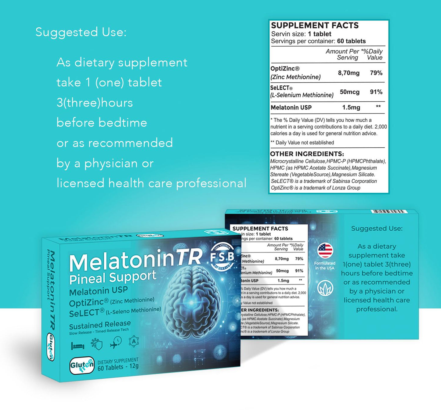 MelatoninTR – Pineal Support (60 comprimidos)