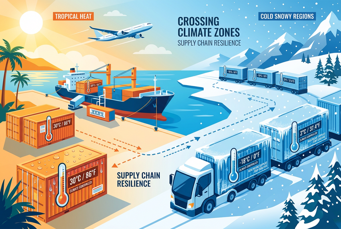 Como o clima e a temperatura afetam o transporte de produtos importados